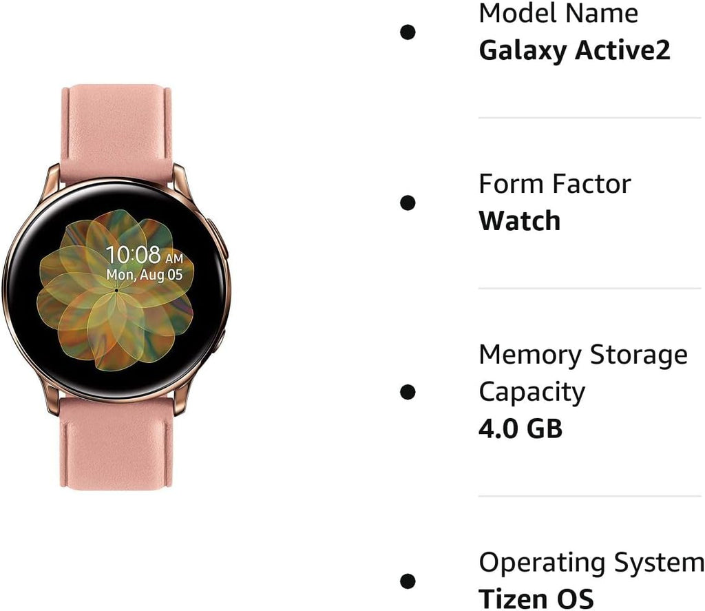 Samsung SM-R835 Smartwatch Active2 40mm Stainless Steel LTE Gold - SM-R835USDV