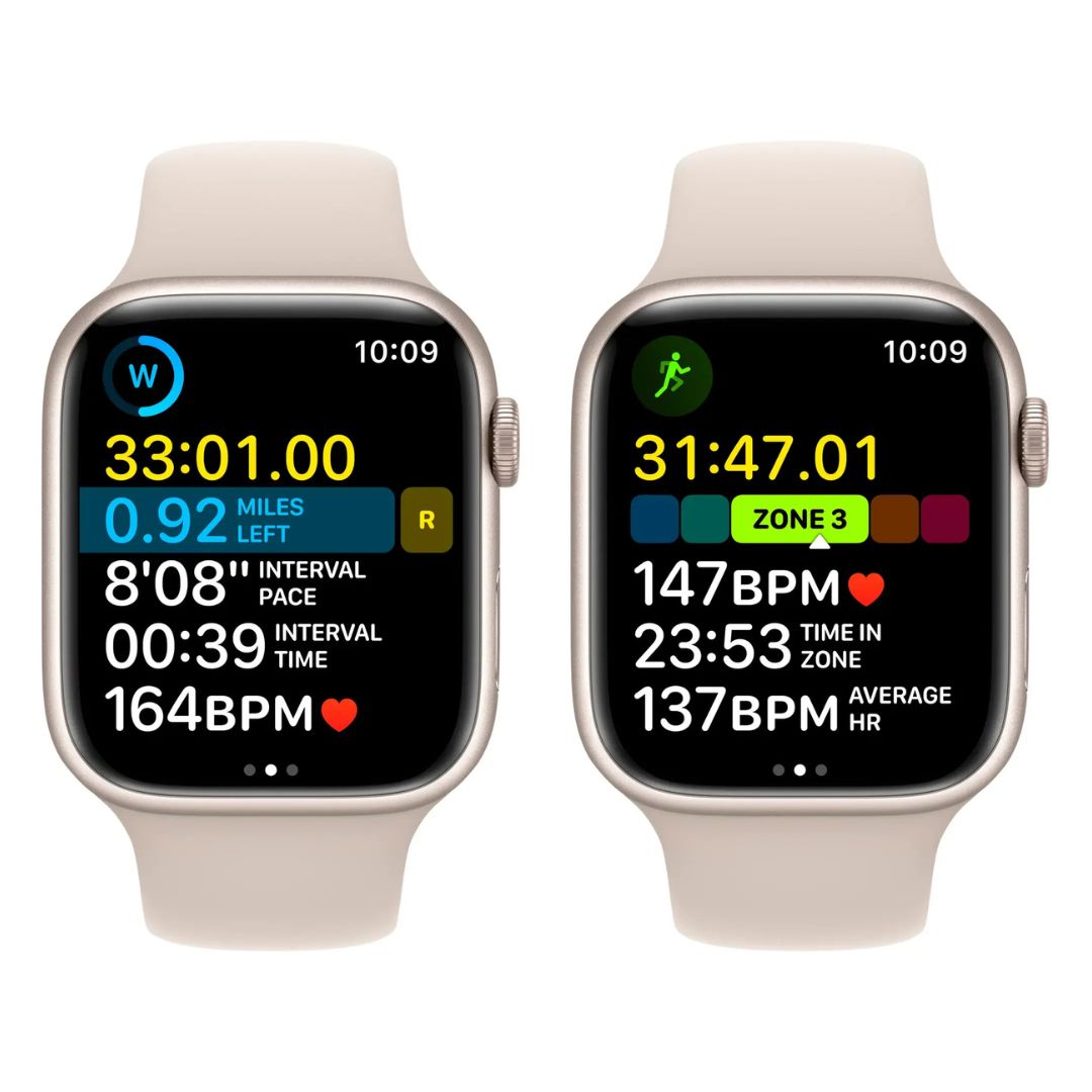 Apple Watch Series 8 (GPS) 45mm Starlight Aluminum Case with Starlight Sport Band ? S/M ? MNUP3LL/A