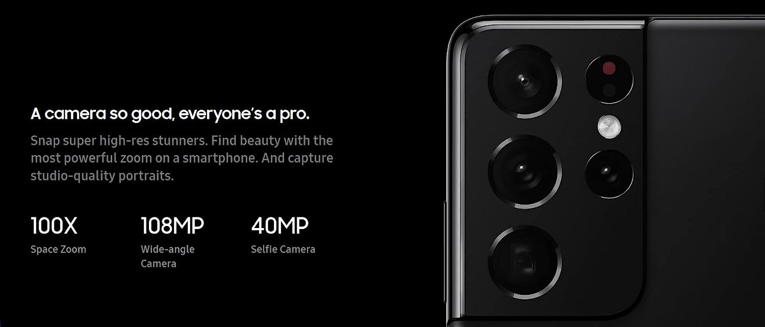 Unlocked Samsung Galaxy S21 Ultra 5G - 128GB - Phantom Navy - SM-G998UZSAXAA