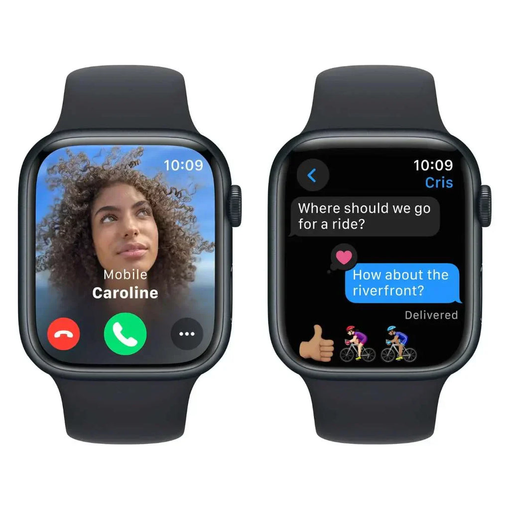 Apple Watch Series 9 (GPS + Cellular) 45mm Aluminum Case with Midnight Sport Band - M/L - Midnight - MRMD3LL/A