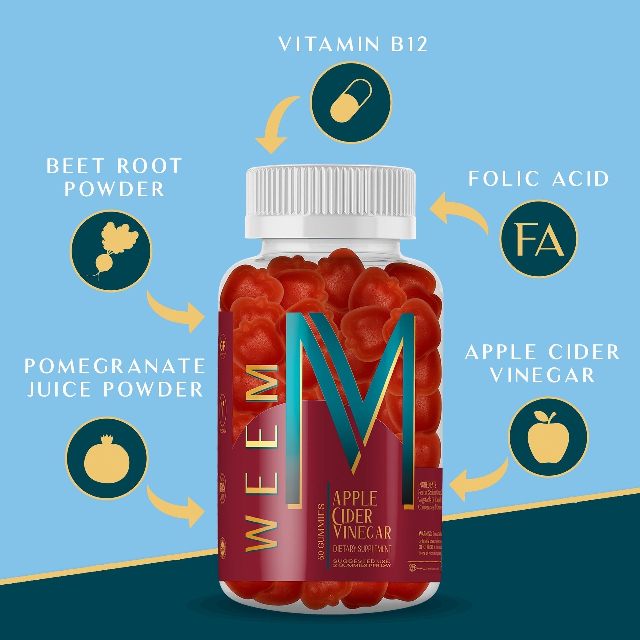 12 Bottles Apple Cider Vinegar