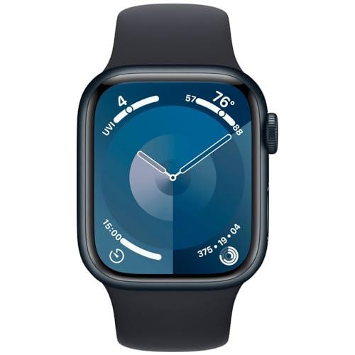 Apple Watch Series 9 (GPS + Cellular) 41mm Aluminum Case with Midnight Sport Band - S/M - MRHR3LL/A