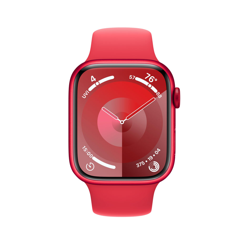 Apple Watch Series 9 (GPS + Cellular) 45mm Aluminum Case with RED Sport Band - S/M - (PRODUCT)RED - MRYE3LL/A