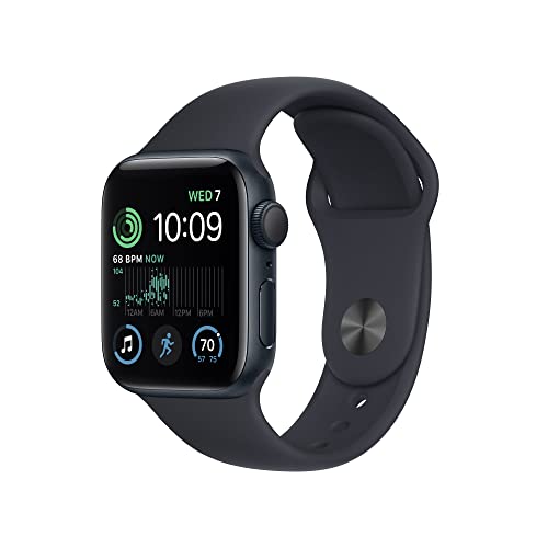 Apple Watch SE 2nd Generation (GPS) 40mm Midnight Aluminum Case with Midnight Sport Band - M/L - MR9Y3LL/A