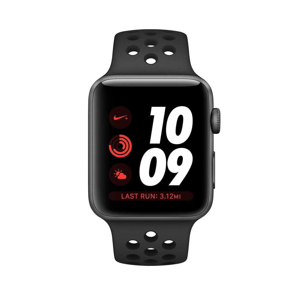 Apple Watch Nike+ Series 3 (GPS + Cellular) 42mm Space Gray Aluminum Case with Anthracite/Black Nike Sport Band - Space Gray - MQLD2LL/A