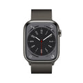 Apple Watch Series 8 [GPS + Cellular, 45mm] - Graphite Stainless Steel with Graphite Milanese Loop, One Size - MNKW3LL/A