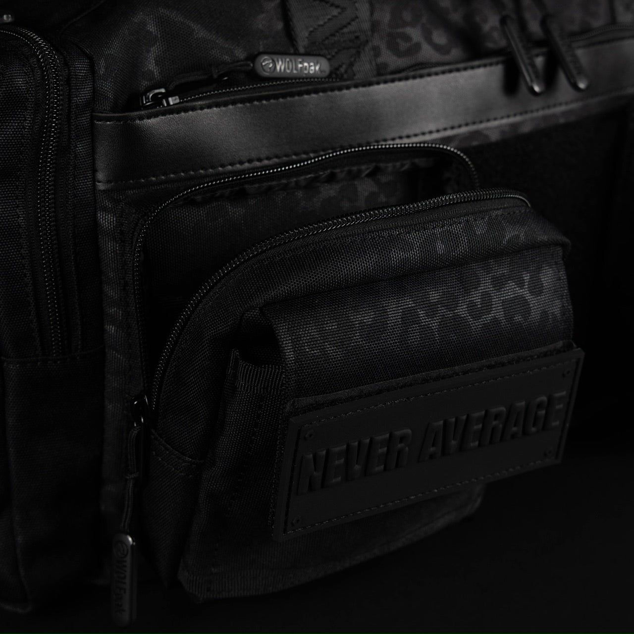 30L Perfect Duffle Bag Black Leopard