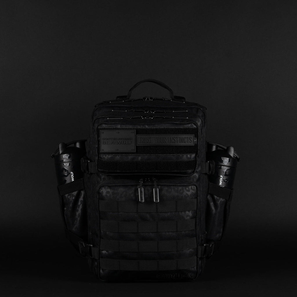 35L Backpack Black Leopard