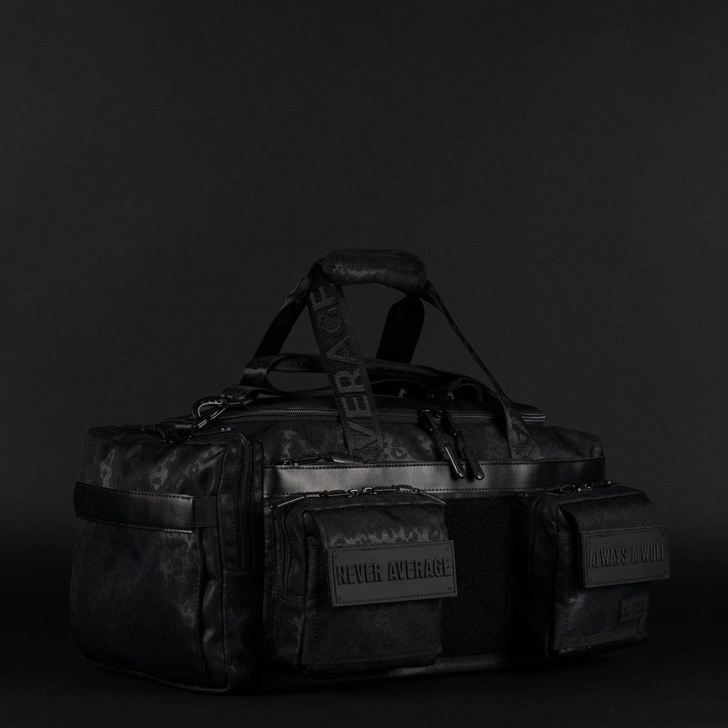 30L Perfect Duffle Bag Black Leopard
