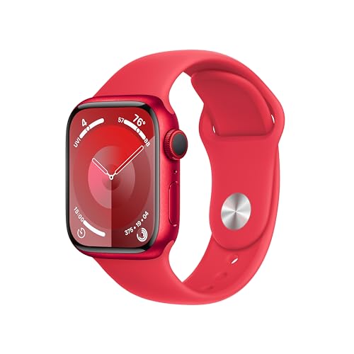 Apple Watch Series 9 (GPS + Cellular) 41mm Aluminum Case with RED Sport Band - S/M - (PRODUCT)RED - MRY63LL/A