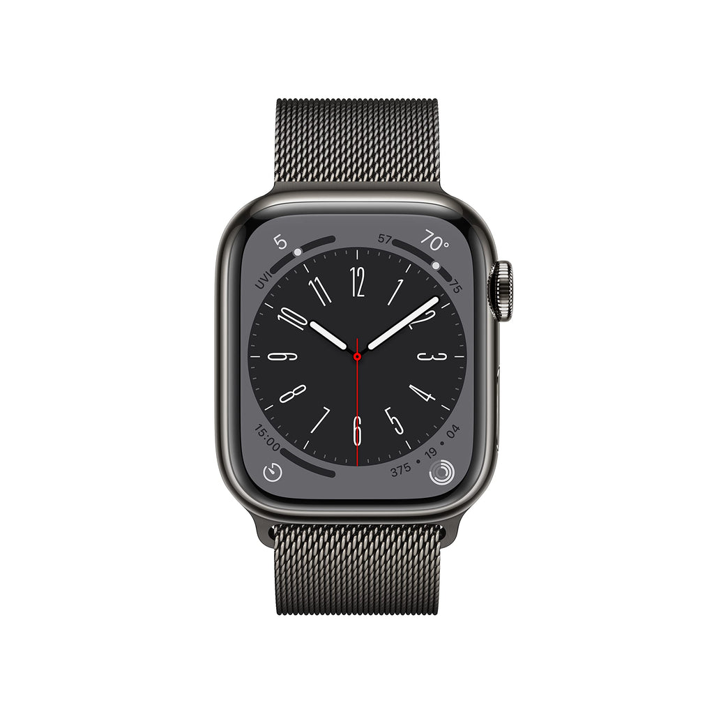 Apple Watch Series 8 GPS+Cell 41MM Stainless Case Milanese Loop - Graphite - MNJL3LL/A