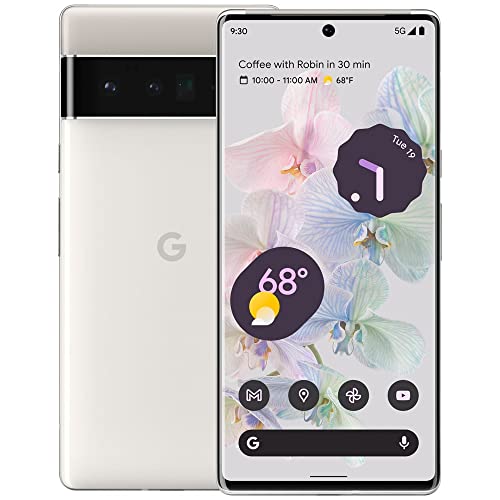 Google Pixel 6 Pro - 5G 6.71" AMOLED - Unlocked Smartphone with Advanced Pixel Camera and Telephoto Lens - 128GB - Cloudy White