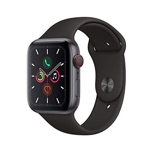 Apple Watch Series 5 (GPS + Cellular, 40MM) Space Gray Aluminum Case with Black Sport Band - MWWQ2LL/A